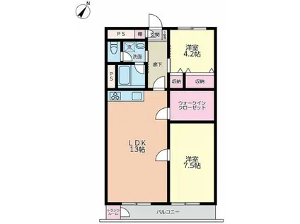 ニュー山手マンション(2SLDK/2階)の間取り写真