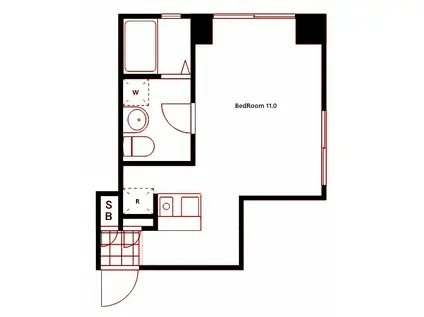 ル・パレ港南台(ワンルーム/3階)の間取り写真
