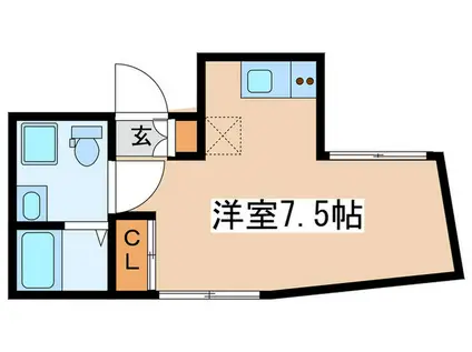 クオリア渋谷本町(ワンルーム/4階)の間取り写真