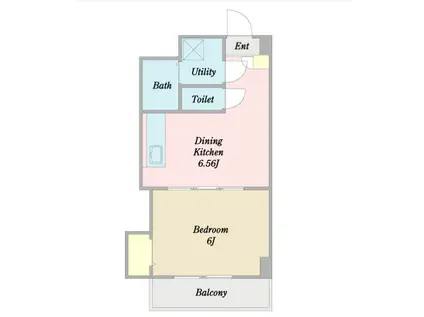 ウィンハイツ長久手(1DK/3階)の間取り写真