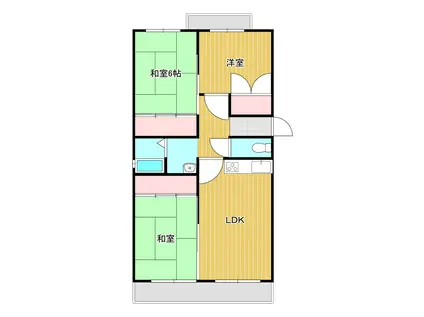アミティエ五泉(3LDK/2階)の間取り写真