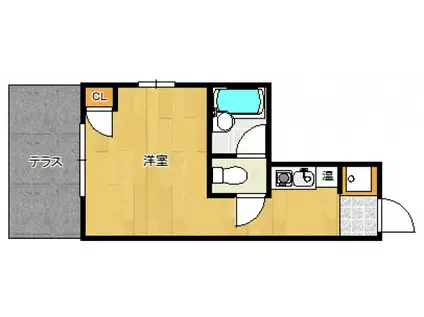 ルエメゾンロワール博多(ワンルーム/1階)の間取り写真