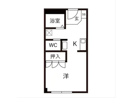 STハウス(1K/2階)の間取り写真