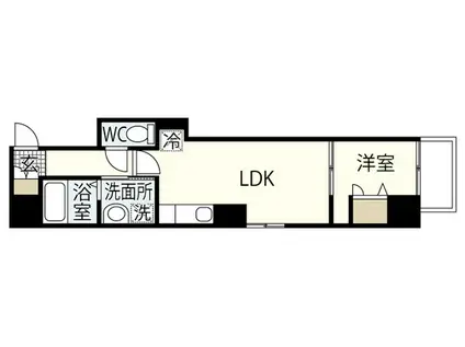 月光東蟹屋(1LDK/2階)の間取り写真