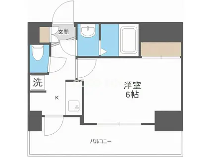 セレニテ新大阪カルム(1K/15階)の間取り写真