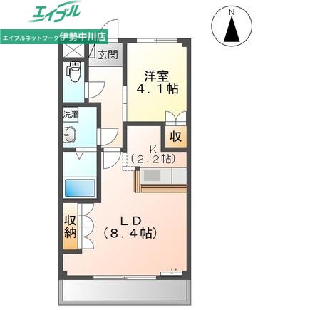 E-STAGE I(1LDK/1階)の間取り写真