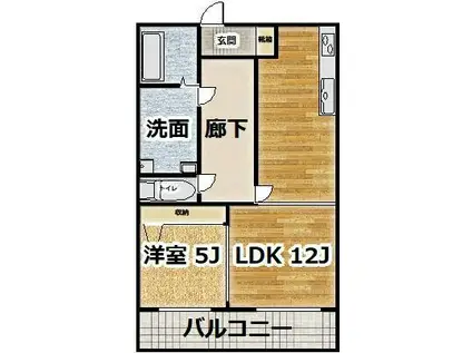 D BUILDING(1LDK/2階)の間取り写真