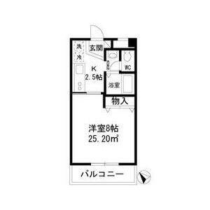 ホーメスト北原T・M(1K/3階)の間取り写真