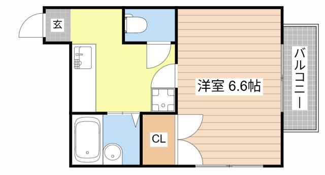 NASU24(1K/1階)の間取り写真