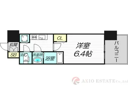 アドバンス新大阪ウエストゲートII(1K/7階)の間取り写真