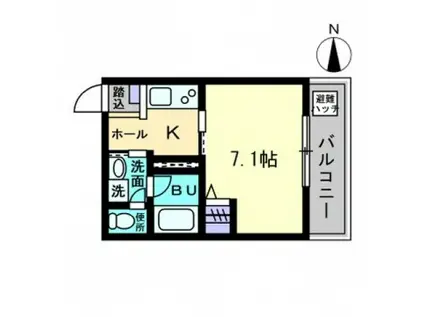 MAISON DE QUATRE III(1K/3階)の間取り写真