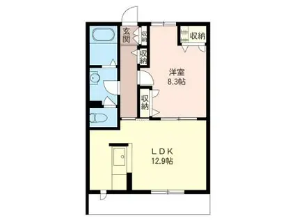 ルミエール(1LDK/3階)の間取り写真