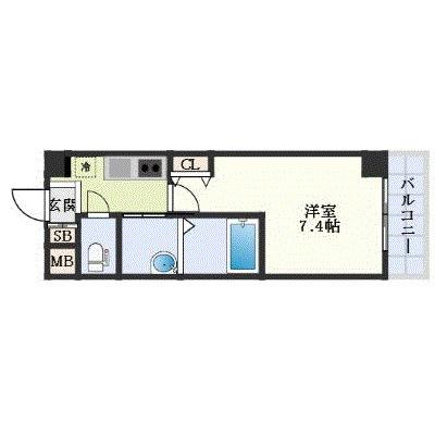 HII西明石(1K/3階)の間取り写真