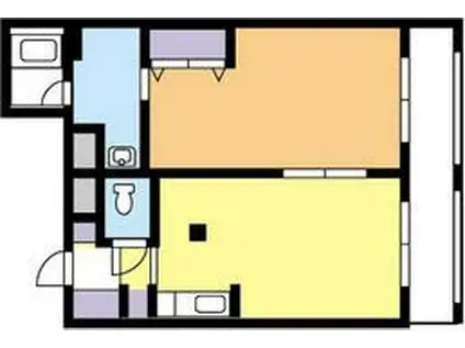 ライフハイツ(1DK/2階)の間取り写真