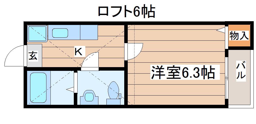 I-STATE泉(1K/2階)の間取り写真