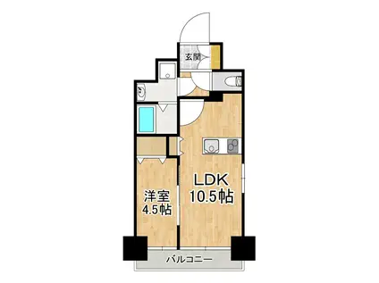 GRAND LAKE COURT浜大津駅前(1LDK/7階)の間取り写真
