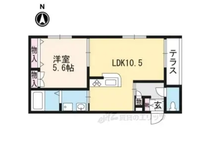 アルチザナル(1LDK/1階)の間取り写真