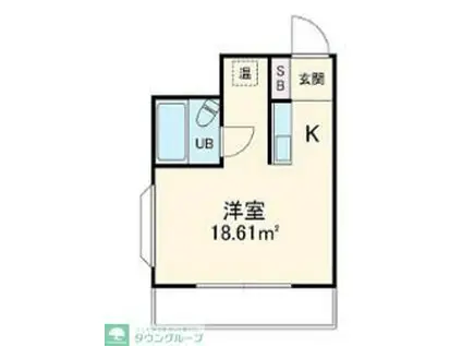 オークハイツ(ワンルーム/10階)の間取り写真