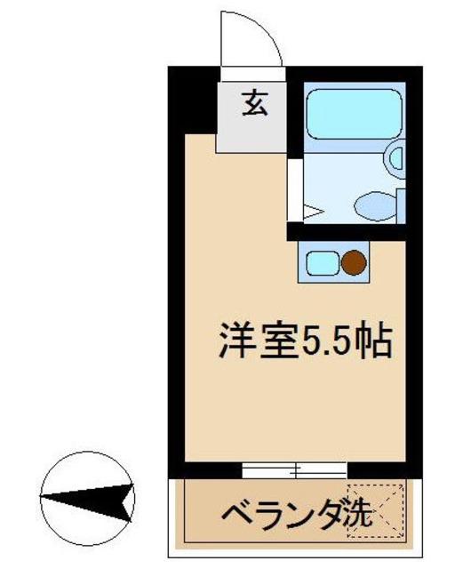 井上ビル(ワンルーム/2階)の間取り写真