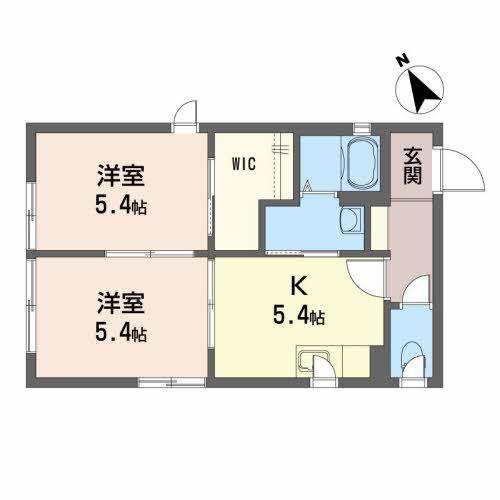シェリル(2K/1階)の間取り写真