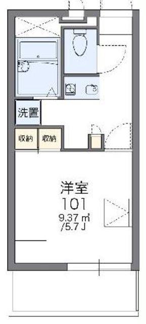 レオパレスエスペランサ分梅(1K/1階)の間取り写真