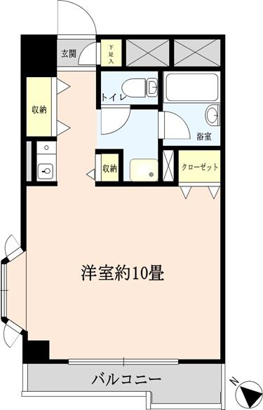ヴェール真砂(1K/5階)の間取り写真