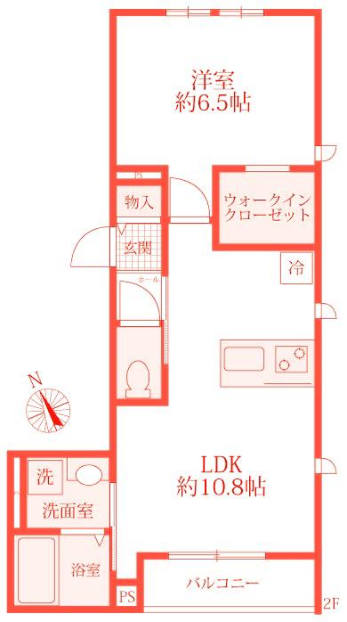 サングレース(1LDK/3階)の間取り写真