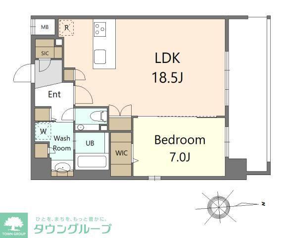S-RESIDENCE大手門AWESOME(1LDK/5階)の間取り写真