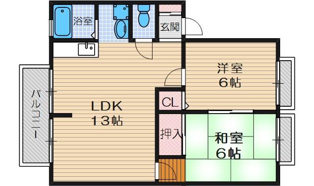 ファーストセリオ(2LDK/2階)の間取り写真