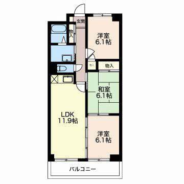 LEGEND(3LDK/3階)の間取り写真