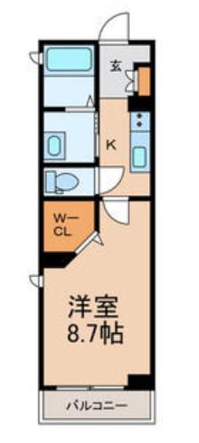 コンフォーザ(1K/1階)の間取り写真