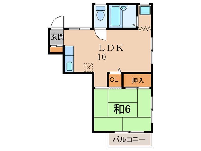 キャナルハイツ(2DK/2階)の間取り写真