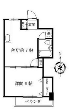 ライプワン目白(1DK/7階)の間取り写真