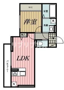 D-セアリス黒砂(1LDK/2階)の間取り写真