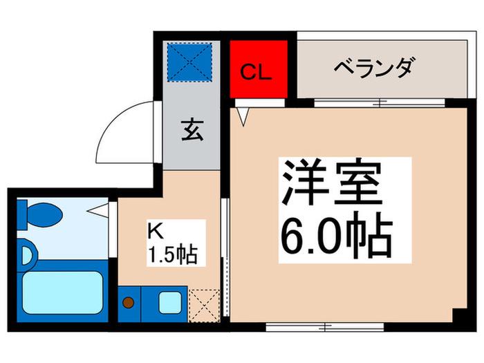 コンパートメント新浦安(1K/3階)の間取り写真