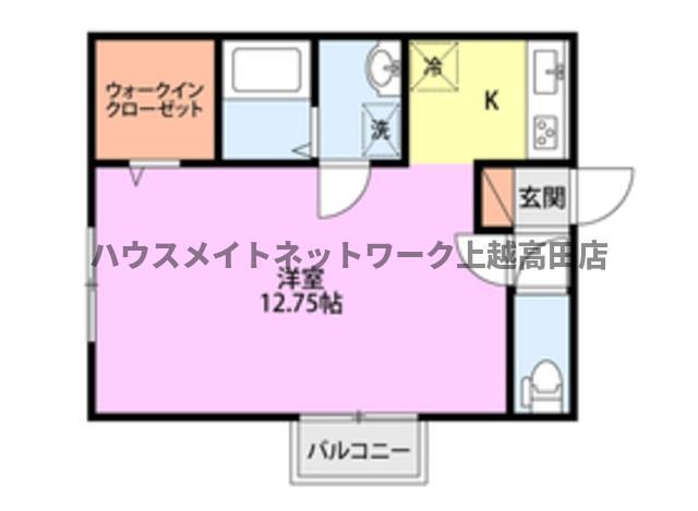 エスペランサ(1K/1階)の間取り写真