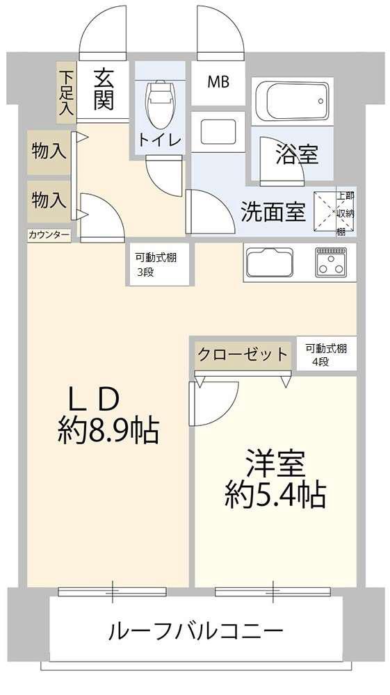シティコア池袋(1LDK/6階)の間取り写真