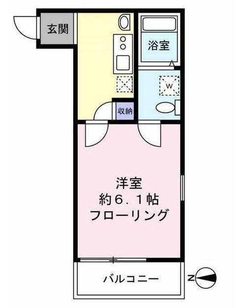 ESPERANZA(1K/2階)の間取り写真