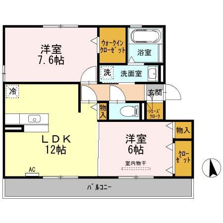 コート フォレスタ(2LDK/3階)の間取り写真