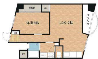 マルビシマンション(1LDK/3階)の間取り写真