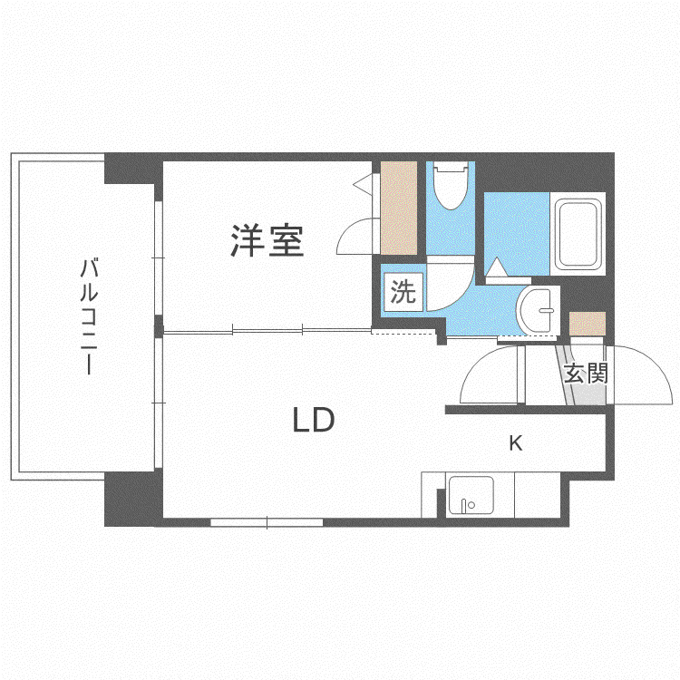 シュターディオン南9条(1LDK/8階)の間取り写真