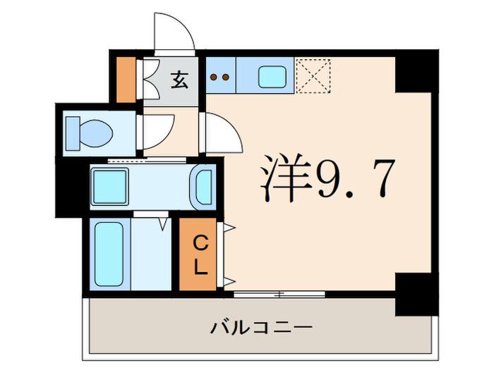 KDXレジデンス上野毛(ワンルーム/5階)の間取り写真