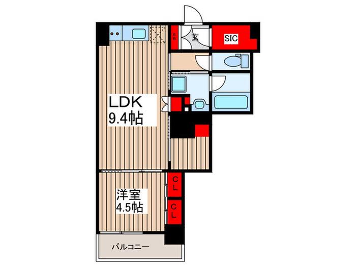 パークアクシス本所吾妻橋サウスレジデンス(1LDK/7階)の間取り写真
