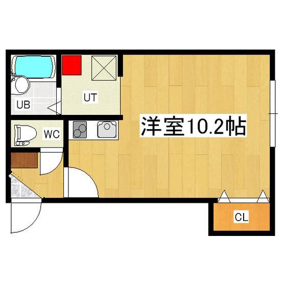 リバティみわポート(ワンルーム/3階)の間取り写真