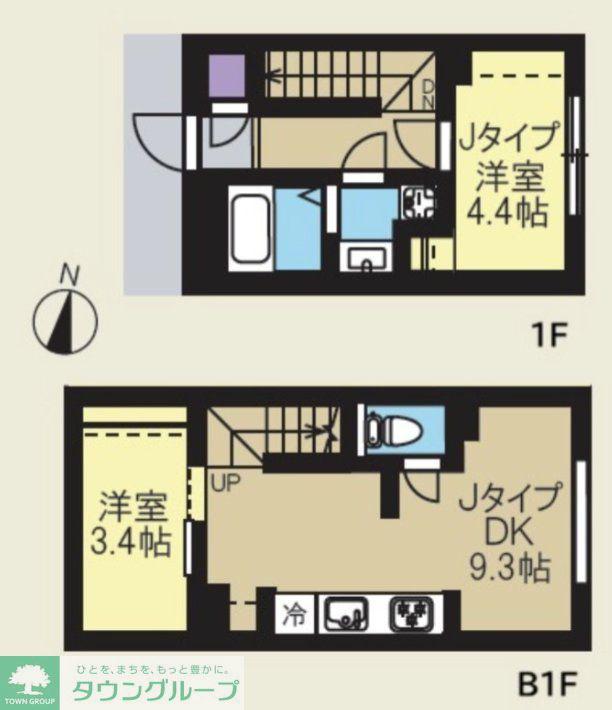 CREAL新高円寺(2DK/1階)の間取り写真