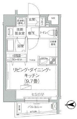 アイルイムーブル浅草(ワンルーム/10階)の間取り写真