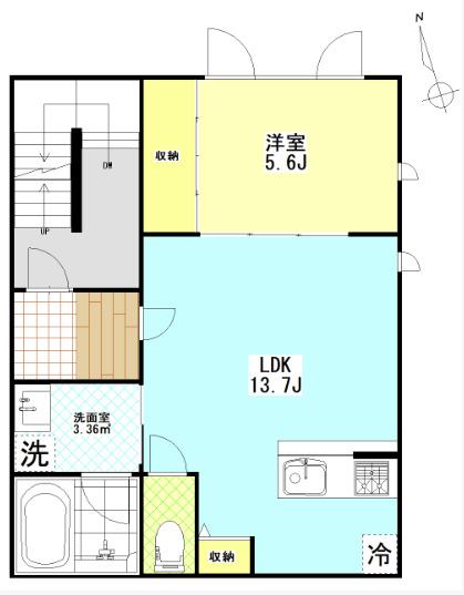 SGクレスト門前仲町(1LDK/3階)の間取り写真