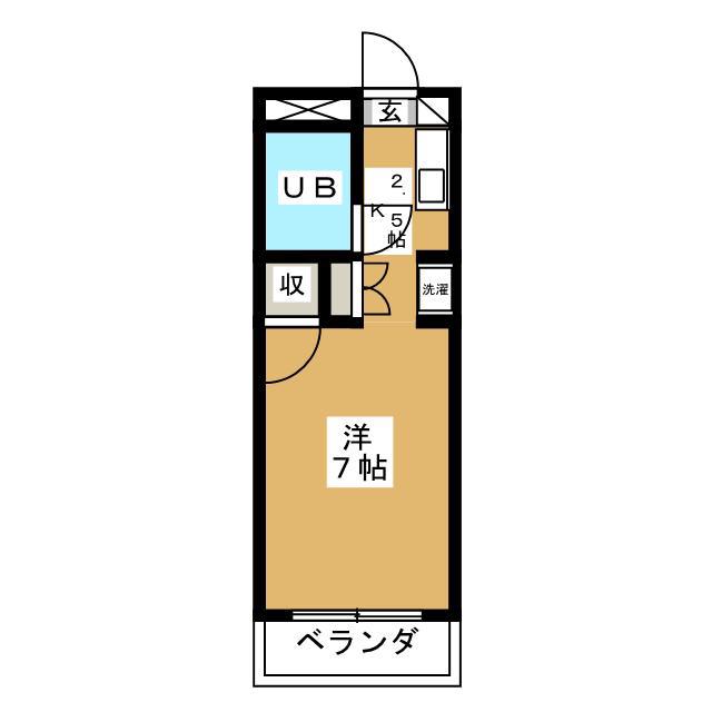 ヴァンドーム五反田(ワンルーム/2階)の間取り写真