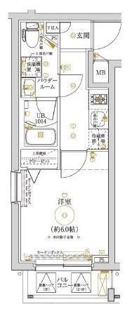 LUMEED横濱山手(1K/2階)の間取り写真