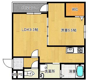 フジパレス鴻池新田1番館(1LDK/2階)の間取り写真